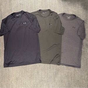 Under Armour Men's Short Sleeve Tees - 3 available in Black, Gray, and Charcoal